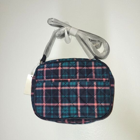New Talbots Plaid Quilted Crossbody Purse - Picture 11 of 12